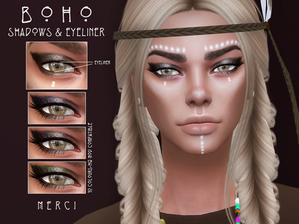 Sims 4 Boho Shadow & Eyeliner by Merci at TSR
