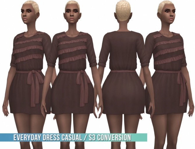 Sims 4 Everyday Dress Casual S3 Conversion at Busted Pixels