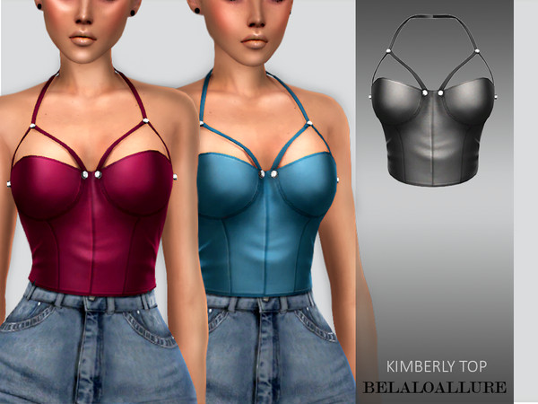 Sims 4 Belaloallure Kimberly top by belal1997 at TSR