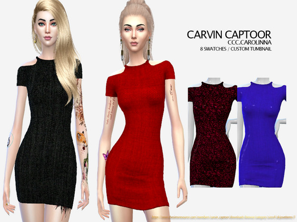 Sims 4 Carolinna dress by carvin captoor at TSR