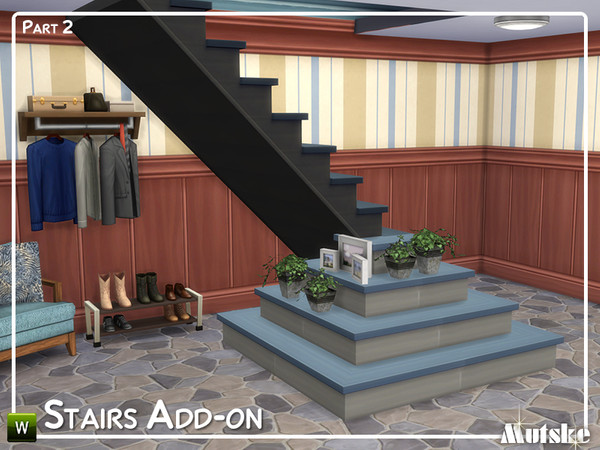 Sims 4 Stairs Add on Part 2 by mutske at TSR