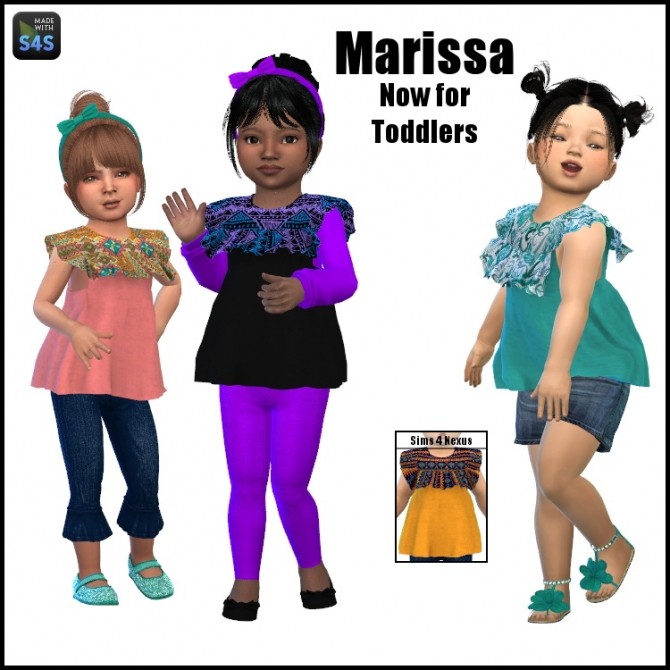 Sims 4 Marissa top by SamanthaGump at Sims 4 Nexus