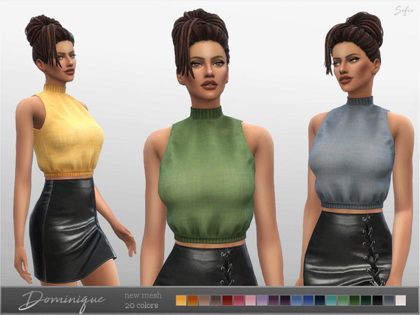 Sims 4 Dominique Top by Sifix at TSR