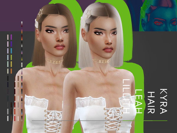 Sims 4 Kyra Hair by Leah Lillith at TSR