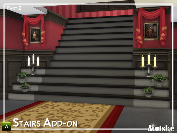 Sims 4 Stairs Add on Part 2 by mutske at TSR