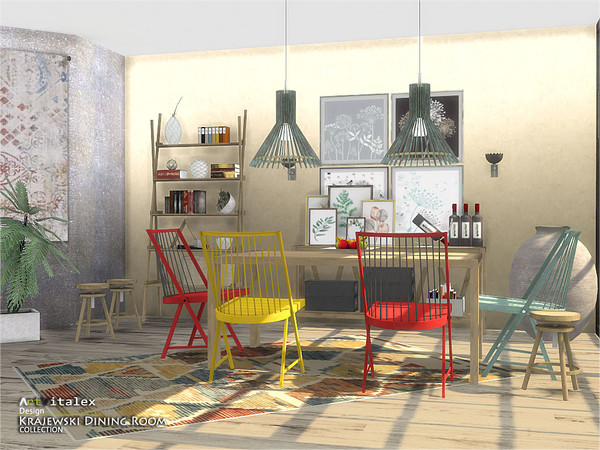 Sims 4 Krajewski Dining Room by ArtVitalex at TSR
