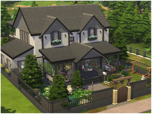 Sims 4 COUNTRYSIDE HOUSE by lotsbymanal at TSR