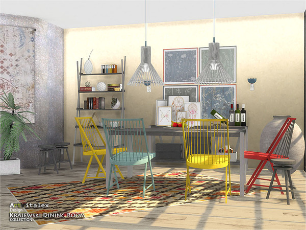 Sims 4 Krajewski Dining Room by ArtVitalex at TSR