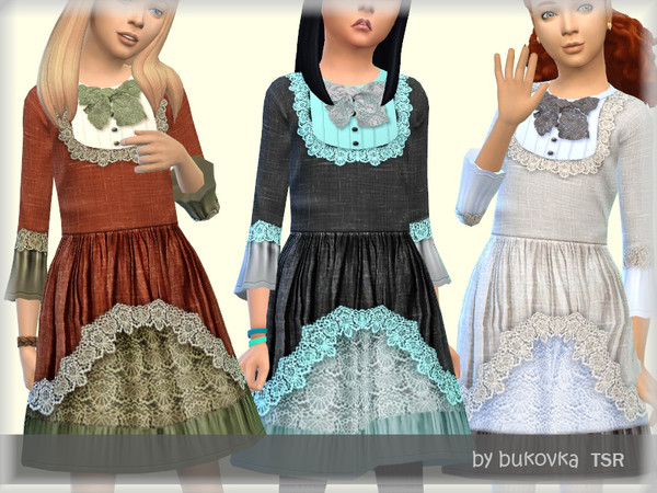 Sims 4 Dress Boho by bukovka at TSR