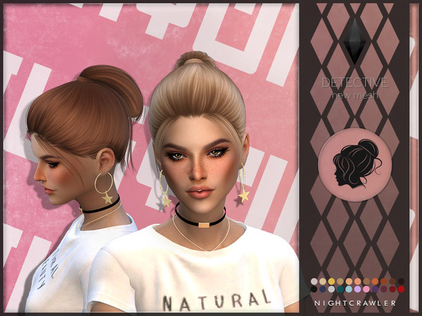 Sims 4 Detective hair by Nightcrawler at TSR