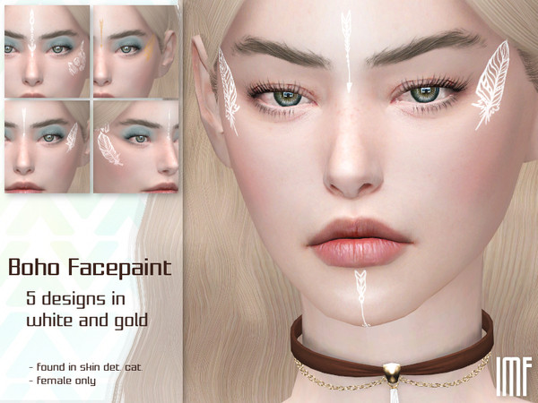 Sims 4 IMF Boho Facepaint by IzzieMcFire at TSR