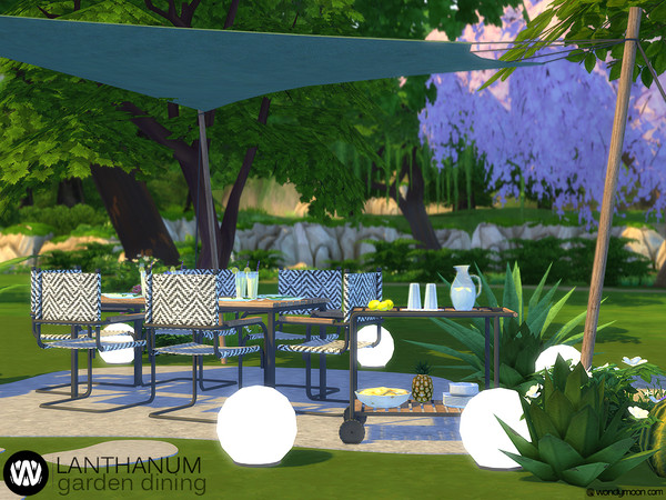 Sims 4 Lanthanum Garden Dining by wondymoon at TSR