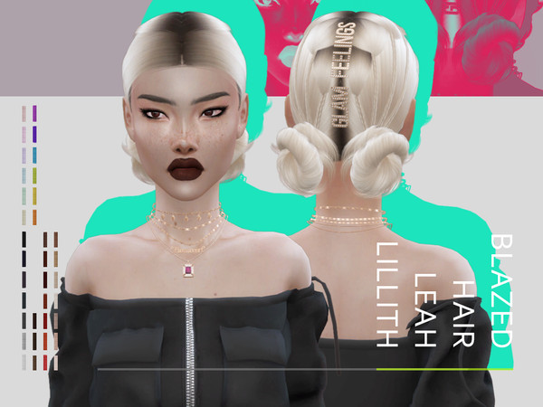 Sims 4 Blazed Hair by Leah lillith at TSR