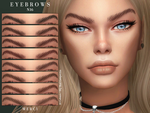 Sims 4 Eyebrows N16 by Merci at TSR