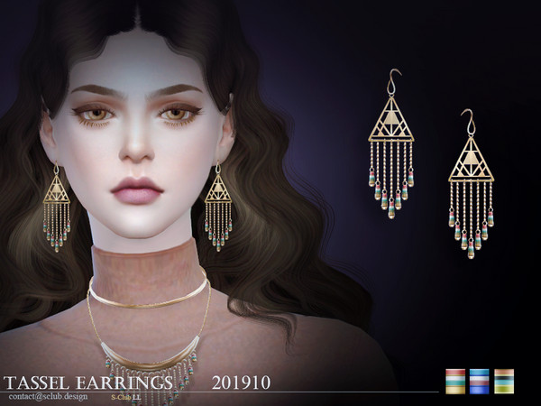 Sims 4 EARRINGS 201910 by S Club LL at TSR