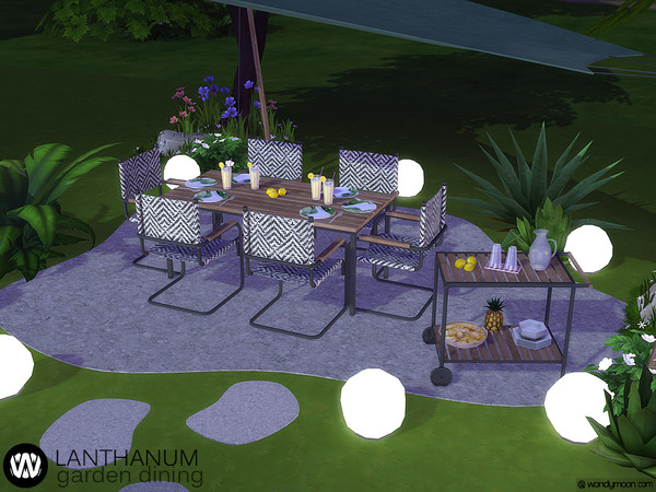 Sims 4 Lanthanum Garden Dining by wondymoon at TSR