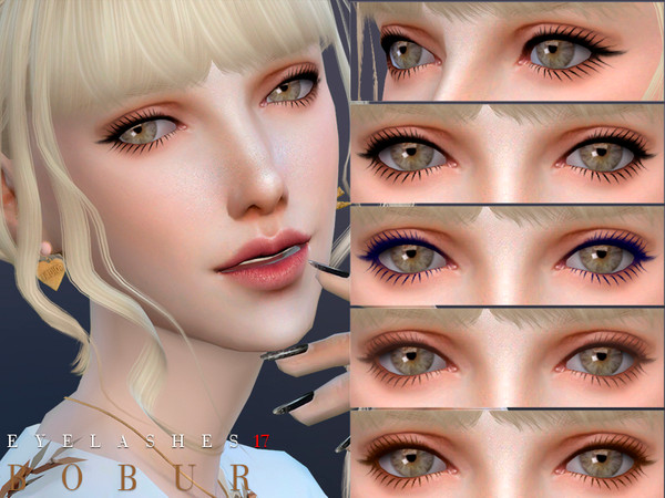 Sims 4 Eyelashes 17 by Bobur3 at TSR