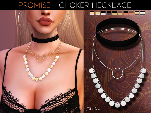 Sims 4 Promise Choker Necklace by Pralinesims at TSR