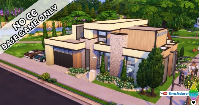 Sims 4 Modern House NO CC by bradybrad7 at Mod The Sims