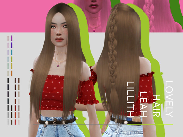 Sims 4 Lovely Hair by LeahLillith at TSR