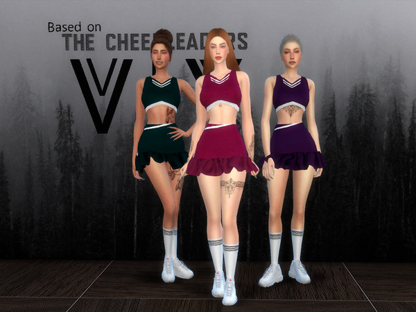 Sims 4 Cheerleaders Viy1 by Viy Sims at TSR