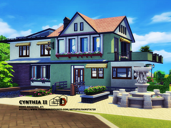 Sims 4 Cynthia II house by Danuta720 at TSR
