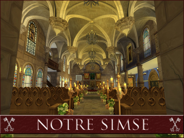 Sims 4 Notre Simse cathedral by Gwynnbleidd at TSR