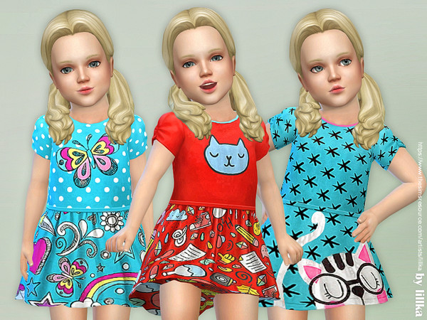 Sims 4 Toddler Dresses Collection P92 by lillka at TSR
