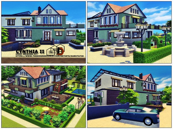Sims 4 Cynthia II house by Danuta720 at TSR