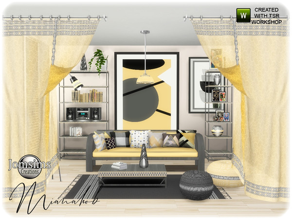 Sims 4 Mianahob living room by jomsims at TSR