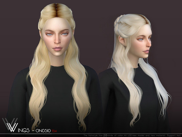 Sims 4 WINGS ON0510 hair by wingssims at TSR