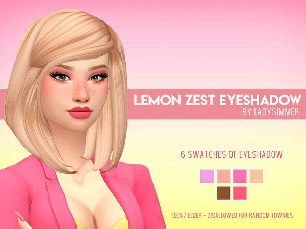 Sims 4 Lemon Zest Eyeshadow by LadySimmer94 at TSR
