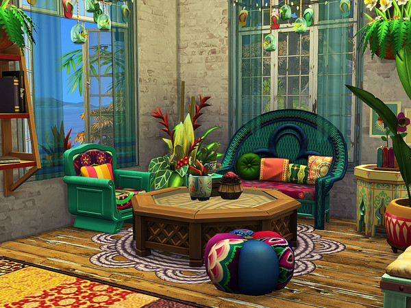 Sims 4 Bohemian Beach House by Xandralynn at TSR