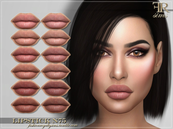 Sims 4 FRS Lipstick N75 by FashionRoyaltySims at TSR