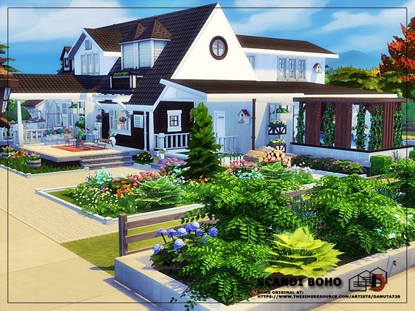 Sims 4 Boho Scandi house by Danuta720 at TSR