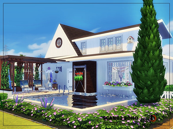 Sims 4 Boho Scandi house by Danuta720 at TSR
