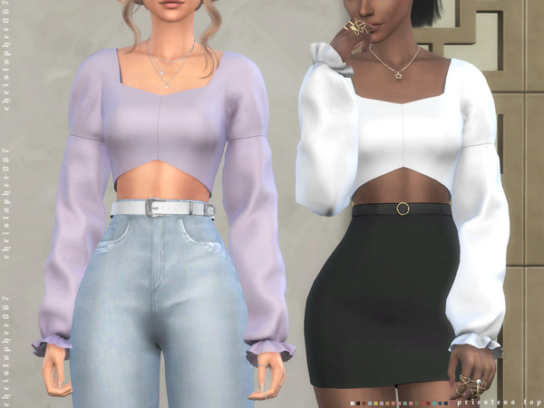 Sims 4 Priestess Top by Christopher067 at TSR