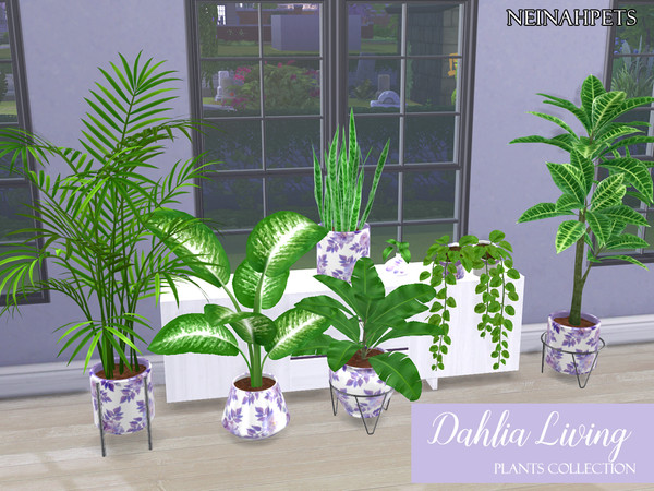 Sims 4 Dahlia Living Plant Collection by neinahpets at TSR