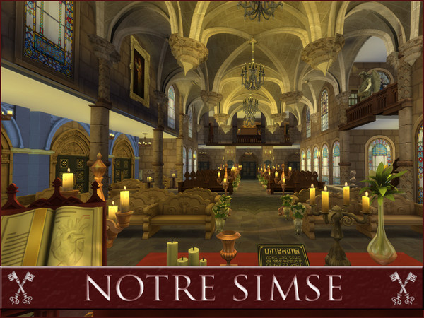 Sims 4 Notre Simse cathedral by Gwynnbleidd at TSR
