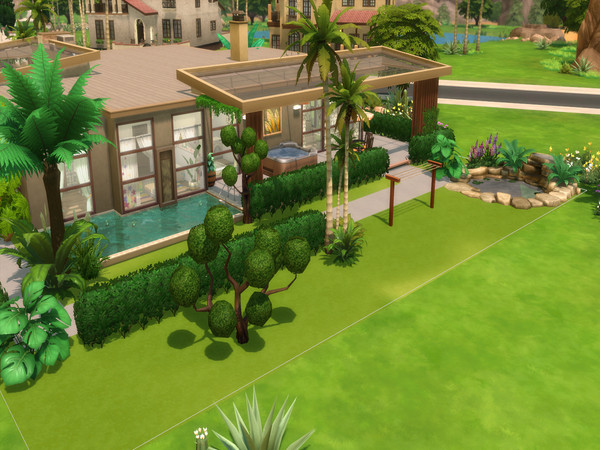 Sims 4 Mid Century Oasis by LJaneP6 at TSR