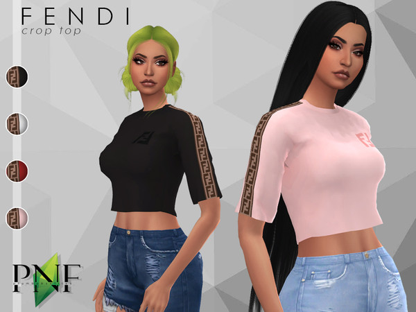 Sims 4 Crop top by Plumbobs n Fries at TSR