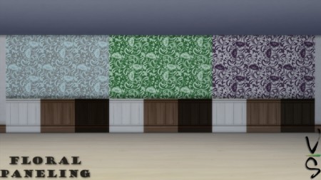 Floral Paneling Walls by Veckah at Mod The Sims
