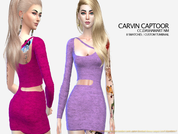 Sims 4 Dashamart NM dress by carvin captoor at TSR