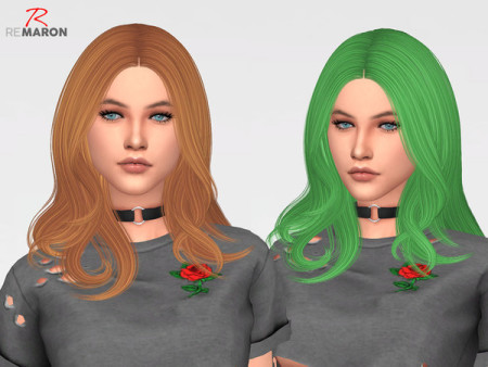 Trouble Hair Retexture by remaron at TSR » Sims 4 Updates