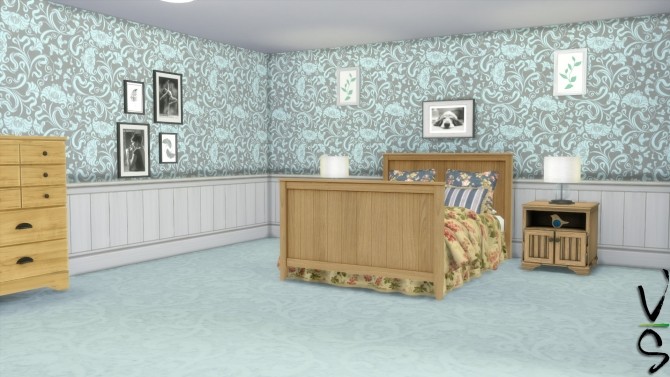 Sims 4 Floral Paneling Walls by Veckah at Mod The Sims