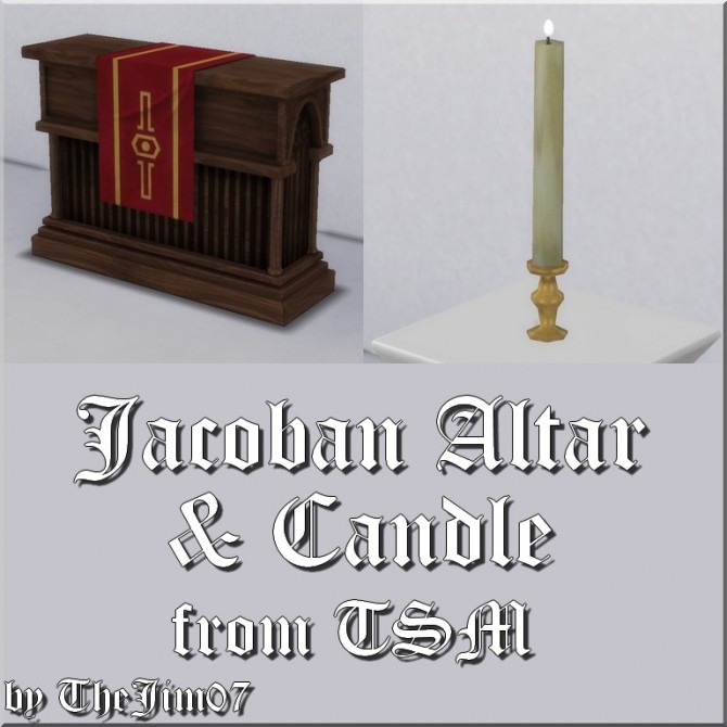 Sims 4 Jacoban Altar & Candle by TheJim07 at Mod The Sims