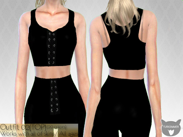 Sims 4 Outfit 02 (TOP) by turksimmer at TSR