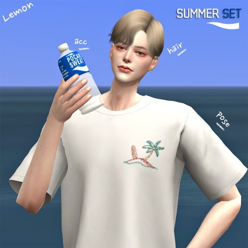 Sims 4 windy hair, acc and poses at Lemon Sims 4