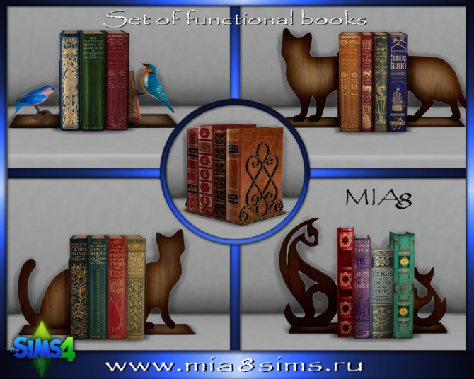 Set Of Functional Books At Mia8sims Sims 4 Updates 