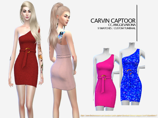 Sims 4 Anggievarona dress by carvin captoor at TSR